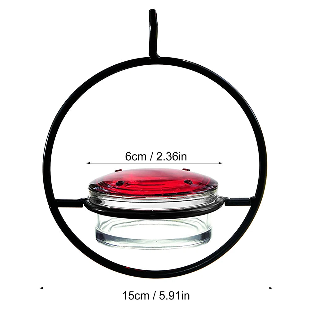 Hanging Bird Feeder with Red Bowl